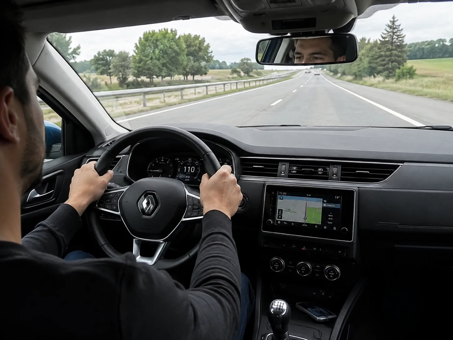 Un conducteur au volant, protégé par une assurance auto WIFASSUR